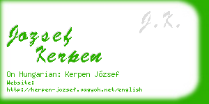 jozsef kerpen business card